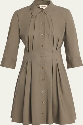 L'agence Journi Pintucked Shirtdress