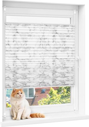 Woltu Woltu Estor Plisado Sin Taladrar, Estor Para Ventana Interior Con Montaje De Pinza, Estor Plisado Sin Taladrar, Para Interiores, Con Montaje De Pinza,