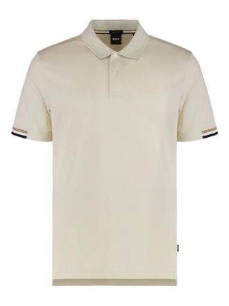 BOSS button-fastening polo shirt - Neutrals