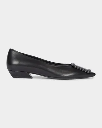Roger Vivier Leather Ballerina Flats