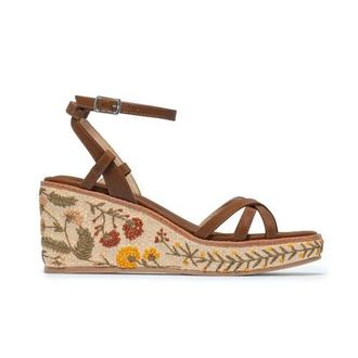 Bernardo Cario Wedge Sandal in Saddle at Nordstrom, Size 6.5