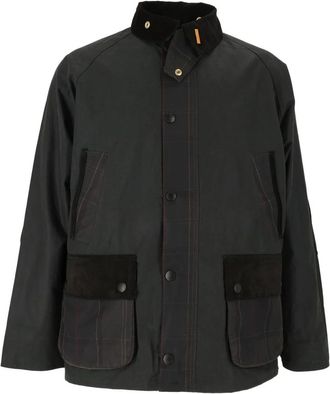 Barbour Jassen, Heren, Groen, S, Icons Patch Bedale Wax Jacket