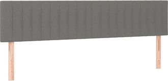 vidaXL Cabecero Con Led De Tela Gris Oscuro 180x5x78/88 Cm Vidaxl