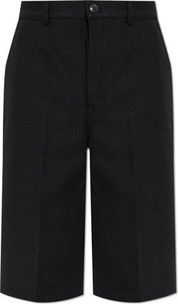 Rick Owens Werkshort - Heren - Korte Broeken - Zwart - W33 - Wol - Korte Broeken