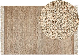 Beliani Rug ABANA Beige 160 x 230 cm Jute