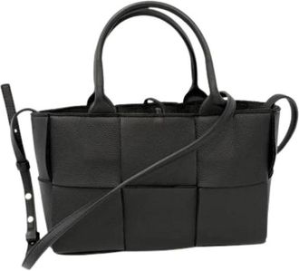 Bottega Veneta Pre-owned Pouch Tote Bag - Dames - Vintage Shopper - Zwart - ONE Size - Leer - Vintage