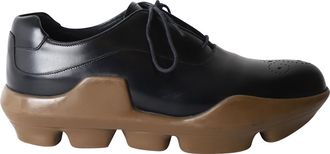 Prada Pre-owned Mens Platform Brogues in Black Leather - Size UK 6