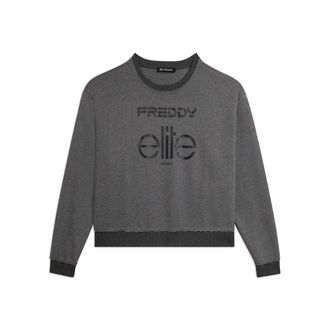 Freddy Felpa Cropped Donna M&eacute;lange con Girocollo Freddy x ELITE