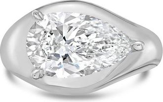 Diana M. Jewels 14KT WHITE GOLD LAB GROWN PEAR SHAPE DIAMOND FASHION RING WEIGHING 5.00 CTS TW