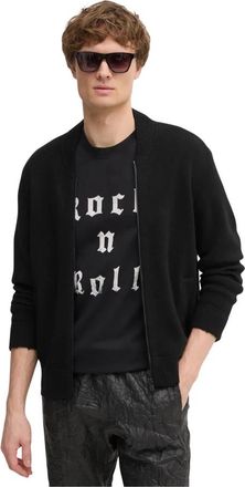 Zadig&Voltaire Wool Cardigan - Heren - Vesten - Zwart - M/L - Wol - Truien & Vesten