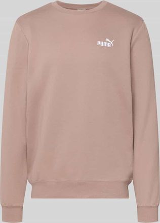 Puma Regular Fit Sweatshirt mit Logo-Stitching in Sand, Gr&ouml;&szlig;e XXXL
