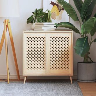 vidaXL Puertas De Armario Entramado 2 Uds Madera Pino 39,5x69 Cm Vidaxl