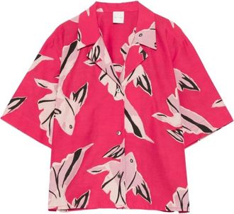 Paul Smith Visprint met knoopsluiting en korte mouwen - Dames - Overhemden - Veelkleurig - XS - Overhemden