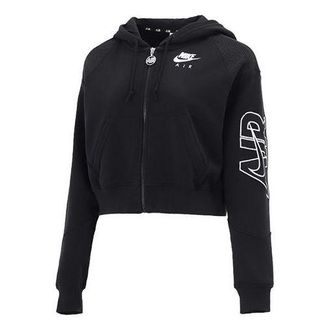 Nike (WMNS) Nike Casual Sports Short Knit Hooded Jacket Black DM6064-010