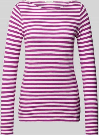 Marc O'Polo Regular Fit Langarmshirt aus reiner Baumwolle in Fuchsia, Größe XL