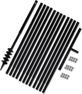vidaXL Taladro De Tierra Con Mango 80 Mm Con Tubo De Extensi&oacute;n 13 M Acero Vidaxl