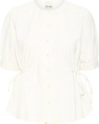 Ichi Blouses - Dames - Blouses - Wit - L - Overhemden
