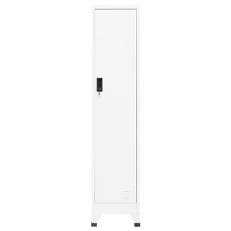 Berkfield Home Locker Cabinet White 38x45x180 cm Steel | Size: 38 x 45 x 180 cm