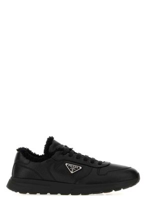 Prada Black Leather Prax 2.0 Sneakers