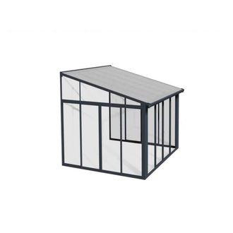 Palram Lean To Greenhouse Sanremo Veranda Clear 3 x 3.05 - L314 cm - Grey