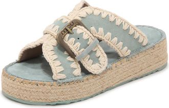 Mou Jute Sandaal - Dames - Sandalen - Blauw - 37 EU - Jute - Schoenen