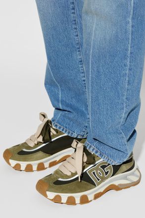 Dolce & Gabbana Sports Shoes With Logo, Mens, Green