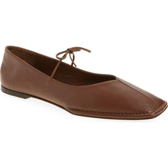 Alohas Sway Square Toe Ballet Flat in Brown at Nordstrom Rack, Size 7.5-8Us / 38Eu