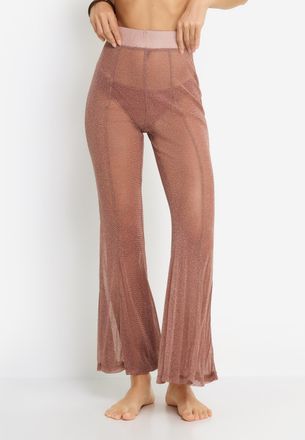 Lascana Schlupfhose LSCN BY LASCANA, Damen, Gr. 34, N-Gr, light braun, Obermaterial: 89% Polyamid, 11% metallisierte Fasern, leicht gl&auml;nzend, leicht transpare