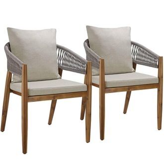 TecTake Garden Chair Manacor in Beige | Size: 2 Seater
