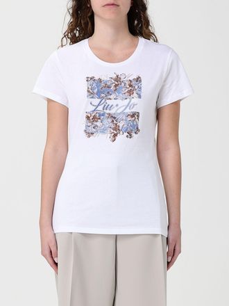 Liu Jo T-shirts in cotone con logo di strass Liu Jo
