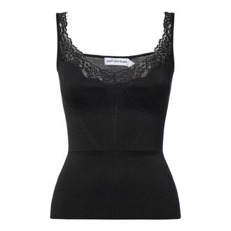 Self Portrait Donna, Top, Nero, XS, new
