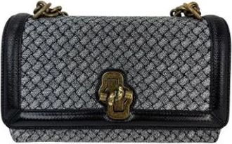 Bottega Veneta Pre-owned Canvas Schoudertas - Dames - Vintage Schoudertas - Zwart - ONE Size - Vintage