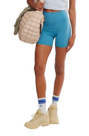 Free People FP Movement Never Better Bike Shorts in Celestrial Blue at Nordstrom, Size Large