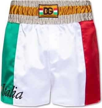 Dolce & Gabbana Witte Bermuda Shorts Stijlvolle Herenkleding - Heren - Korte Broeken - Veelkleurig - XS - Polyester - Korte Broeken
