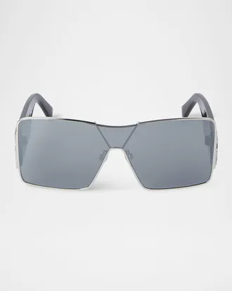 Off-white Men & apos;s Aspen Metal and Plastic Shield Sunglasses