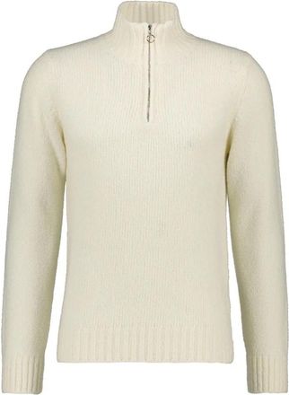 04651/ Molly Half-zip Turtleneck - Heren - Coltruien - Beige - M - Wol - Truien & Vesten