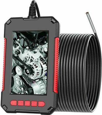 OEM Endoscopio Industrial Hd 1080p, Pantalla 4.3, C&aacute;mara Serpiente 5.5mm, 6 Led, Bater&iacute;a 2600mah, Cable Semirr&iacute;gido 10m - Rojo