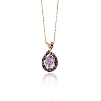 Le Vian Ladies Cotton Candy Amethyst Necklaces set in 14K Strawberry Gold