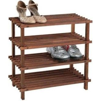 KESPER Mueble Para Zapatos 4 Niveles Madera Marr&oacute;n