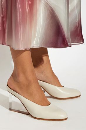 Maison Margiela Wedge Mules, Womens, Cream