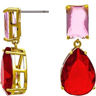 Rivka Friedman 18K Plated Cz Dangle Earrings