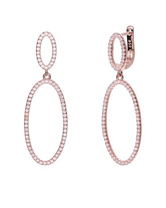 Genevive 18K Rose Gold Vermeil Earrings