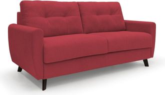 Divani.Store Callisto Sof&aacute; Cama Convertible De Tela Suave E Impermeable 208 Cm (mat. 160x197) Rojo