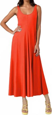 Indies Lara Maxi Tank Dress In Orange