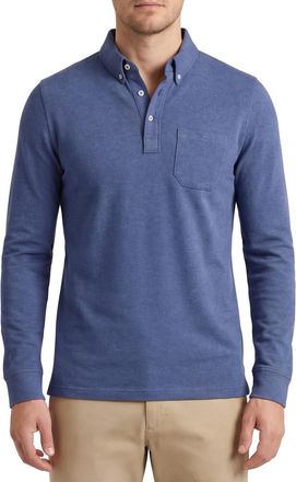 Scotland Blue poloshirt normale fit effen blauw