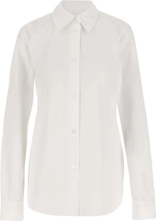 Jil Sander Katoenen overhemd met lange mouwen en kraag - Dames - Overhemden - Wit - S - Katoen - Overhemden
