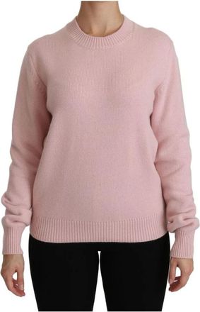 Dolce & Gabbana Cashmere Trui - Dames - Ronde hals truien - Roze - S - Truien & Vesten