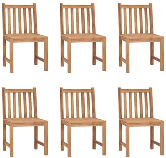 vidaXL Vidaxl - Garden Chairs 6 pcs Solid Teak Wood