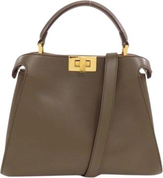 Fendi Pre-owned Peekaboo Handbag - Dames - Vintage Handtas - Groen - ONE Size - Leer - Vintage