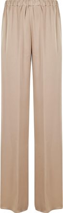 Antonelli Beige Tiete Elastic-Waistband Acetate-Blend Flared Pants